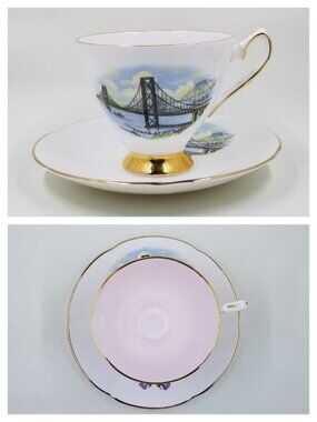 [CLARE] "Forth Bridge" Fine Bone China Teacup (Stockwell, Glasgow)